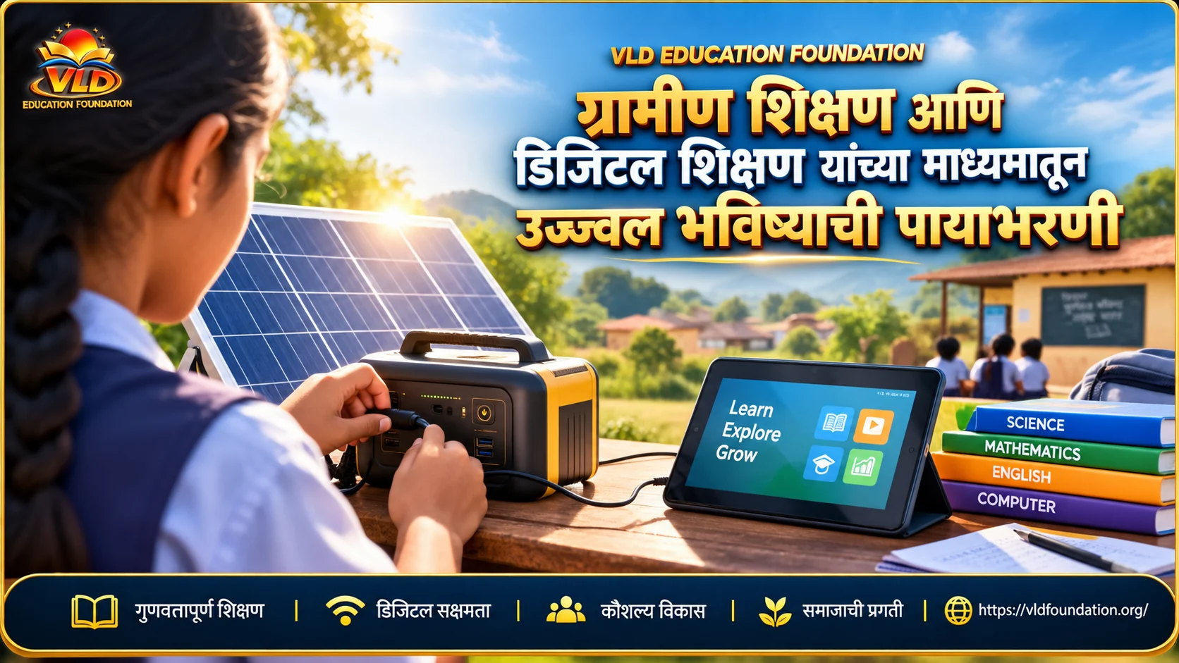 VLD Education Foundation: ग्रामीण शिक्षण आणि डिजिटल शिक्षण यांच्या माध्यमातून उज्ज्वल भविष्याची पायाभरणी